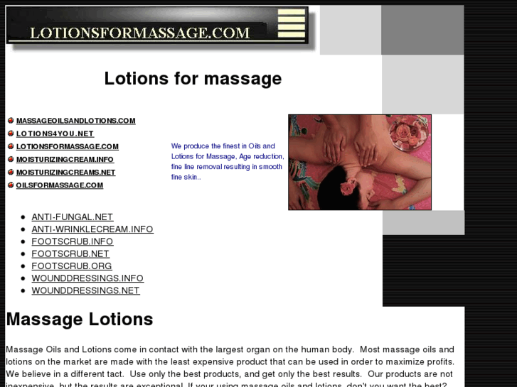 www.lotionsformassage.com