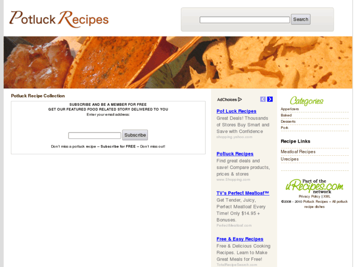 www.potluckrecipes.org