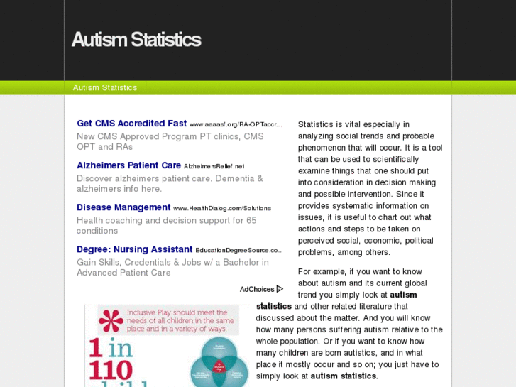 www.autismstatistics.info
