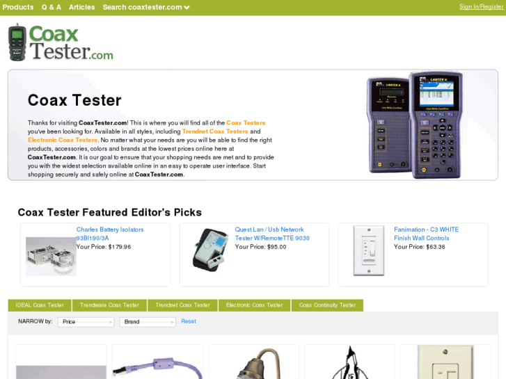 www.coaxtester.com