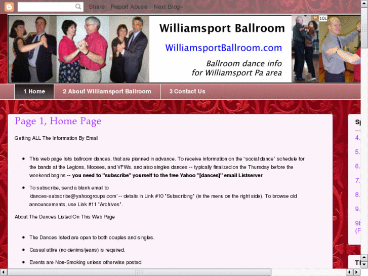 www.williamsportballroom.com