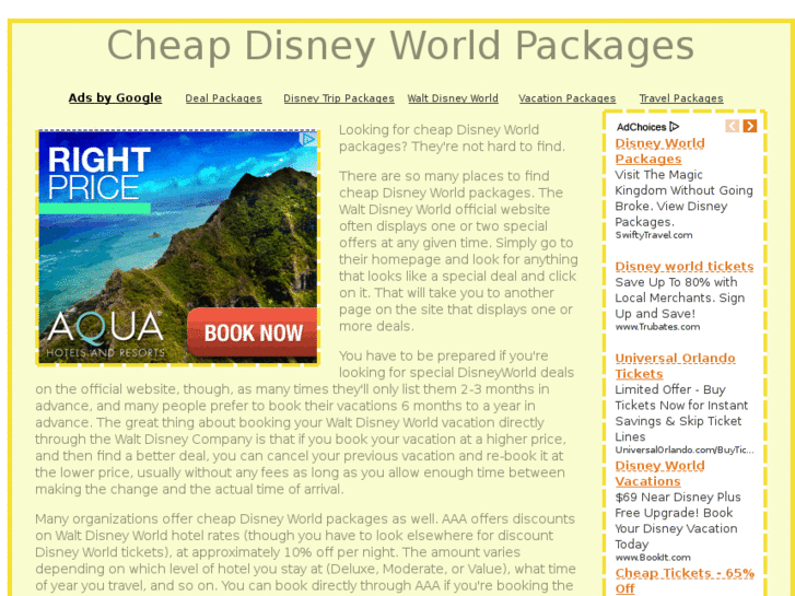 www.cheapdisneyworldpackages.com