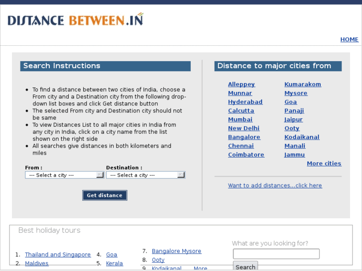 www.distancebetween.in