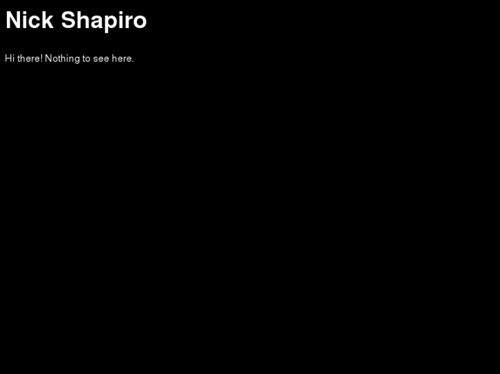www.nickshapiro.net