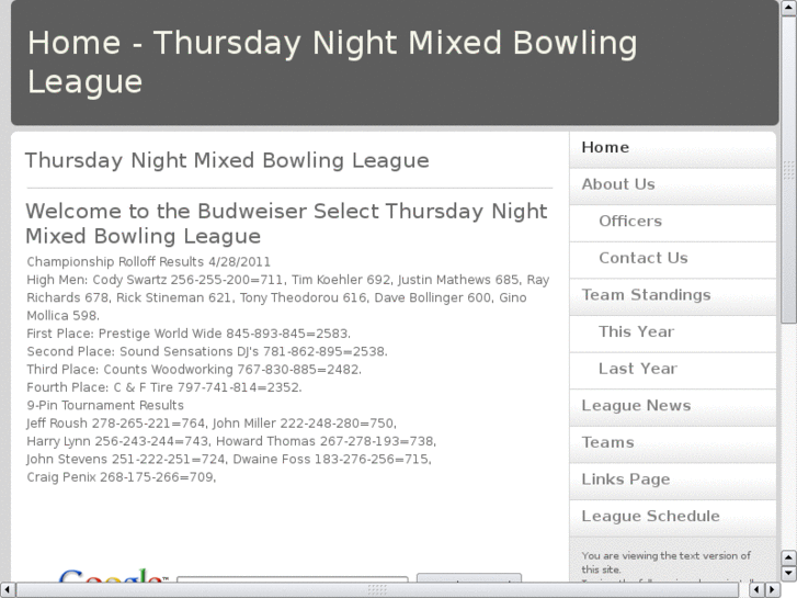 www.thursdaybowling.net