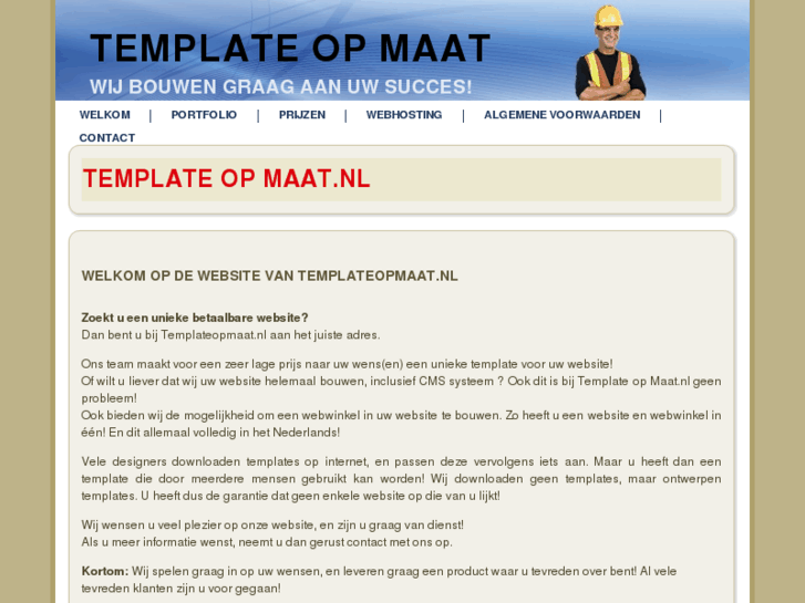 www.templateopmaat.nl