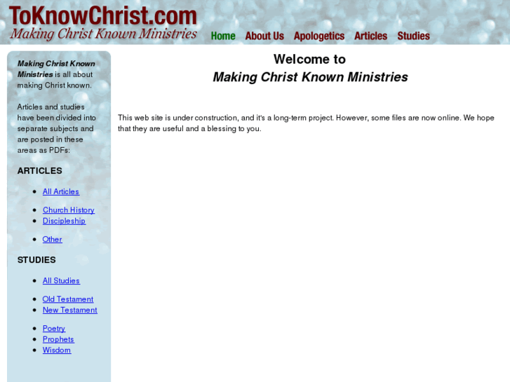 www.toknowchrist.com