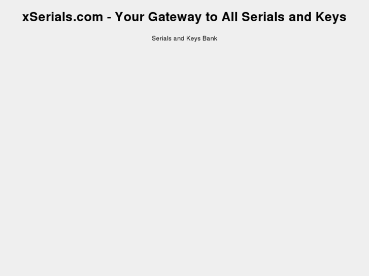 www.xserials.com