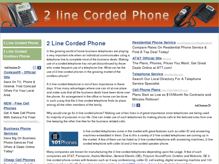 www.2linecordedphone.com