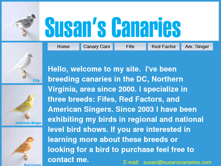 www.susanscanaries.com