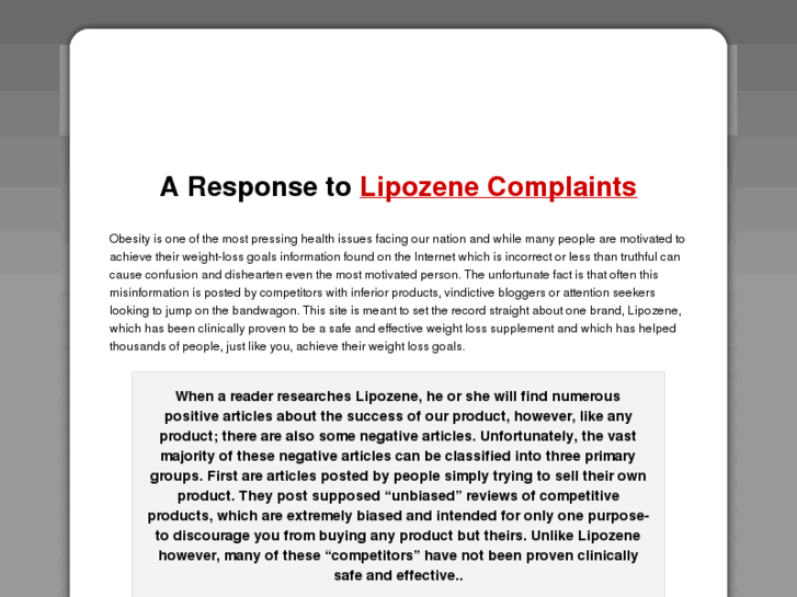 www.lipozene-complaints.com