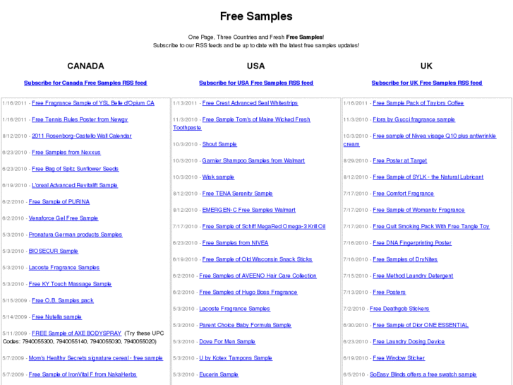 www.freesamplespage.com