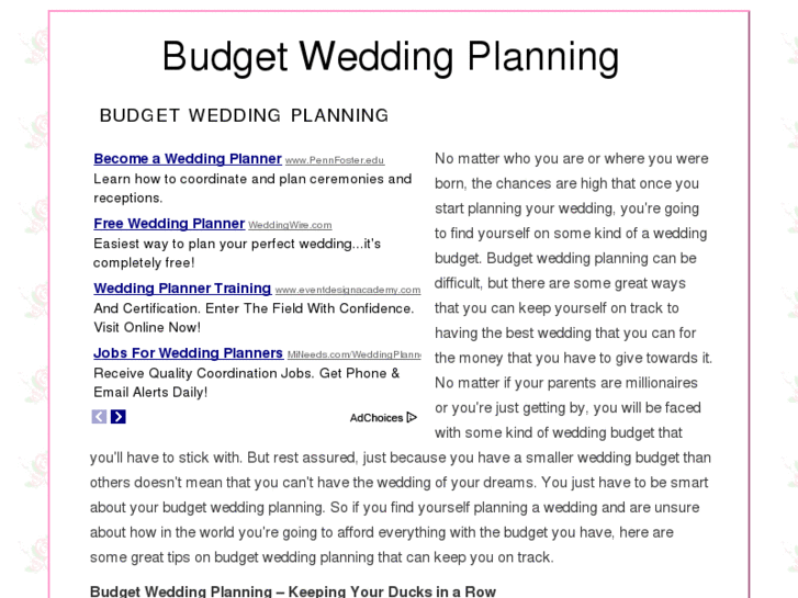 www.budgetweddingplanning.org