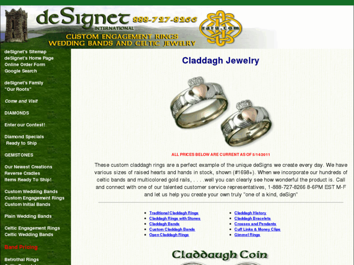 www.custom-claddagh-jewelry.com