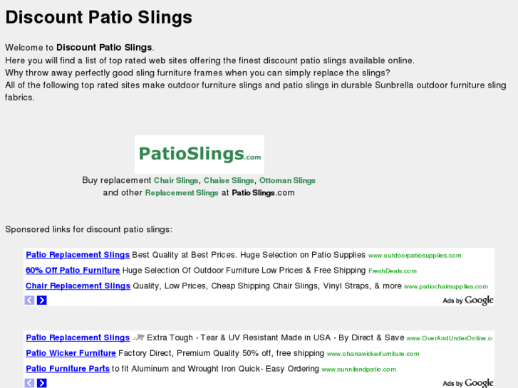 www.discountpatioslings.com