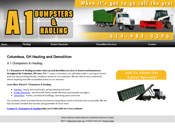 www.a1dumpstersandhauling.com