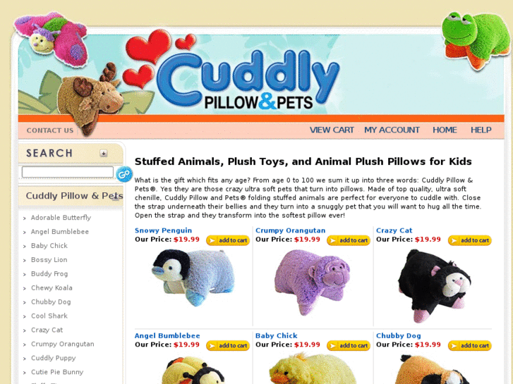 www.cuddlypillowpets.com