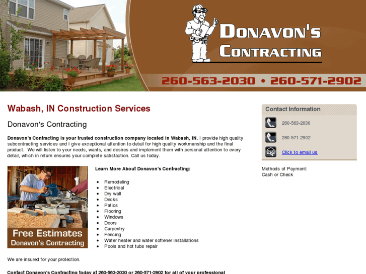 www.donavonscontracting.com