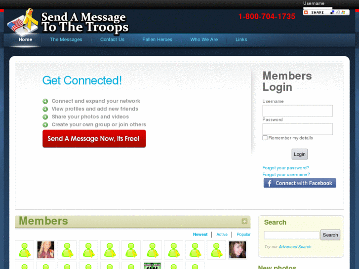 www.sendamessagetothetroops.com