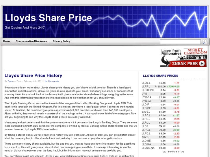 www.lloydsshareprice.net