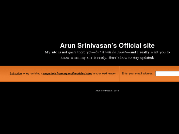 www.arunsrinivasan.com