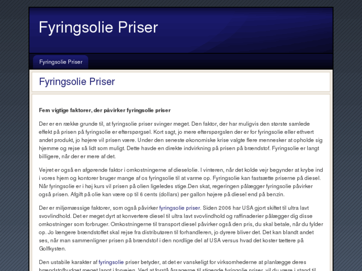 www.fyringsoliepriser.com