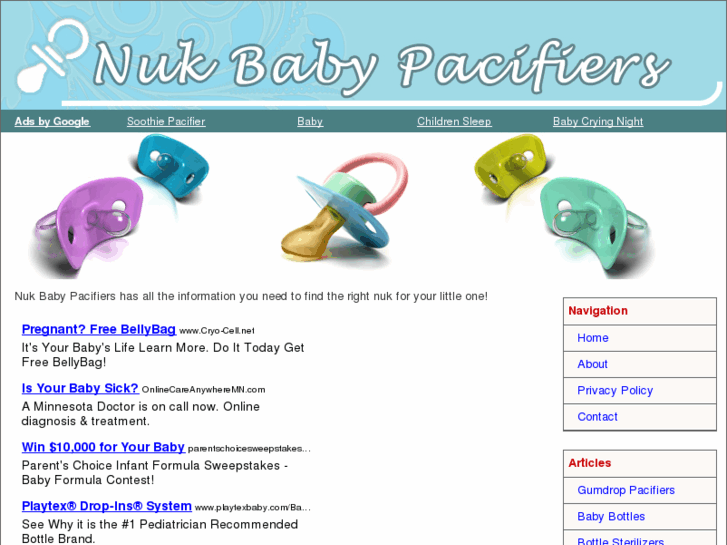 www.nukbabypacifiers.com