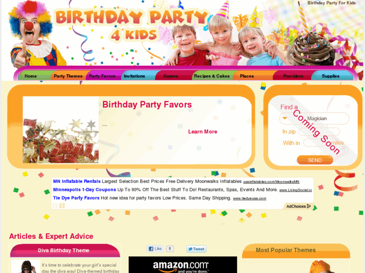 www.birthdayparty4kids.com