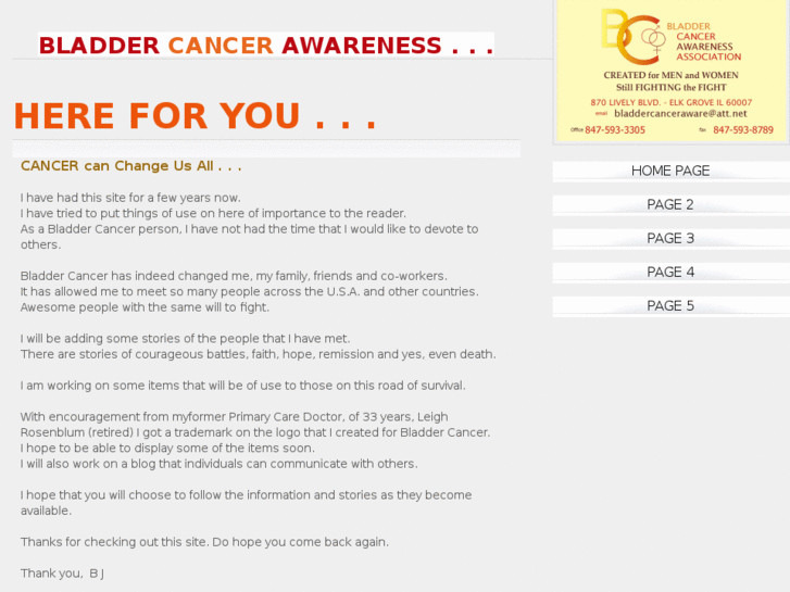 www.bladdercancerawareness.net