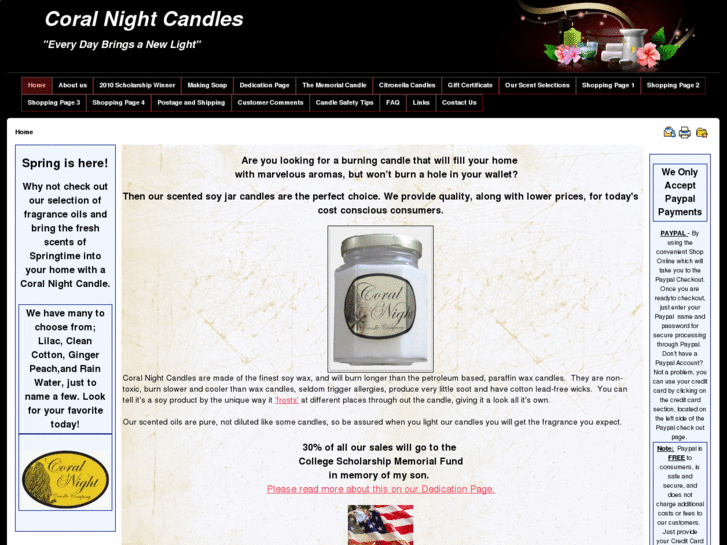 www.coralnightcandles.com