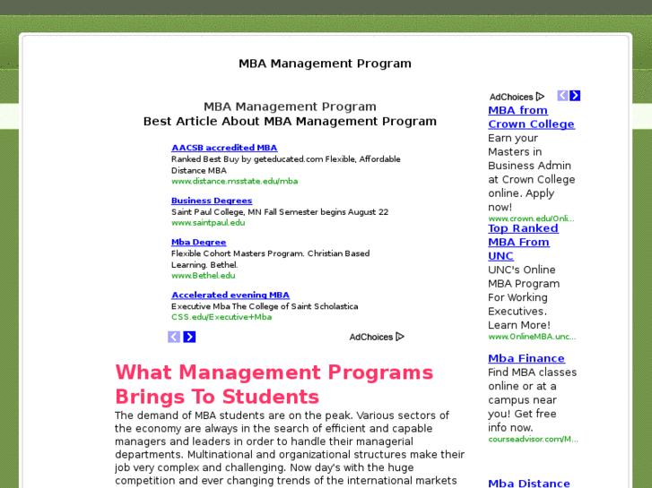 www.mbamanagementprogram.net