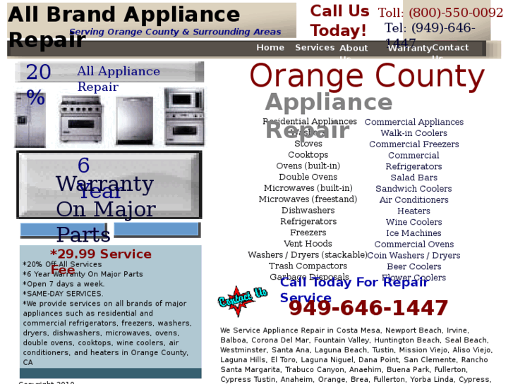 www.allbrandappliancerepairca.com