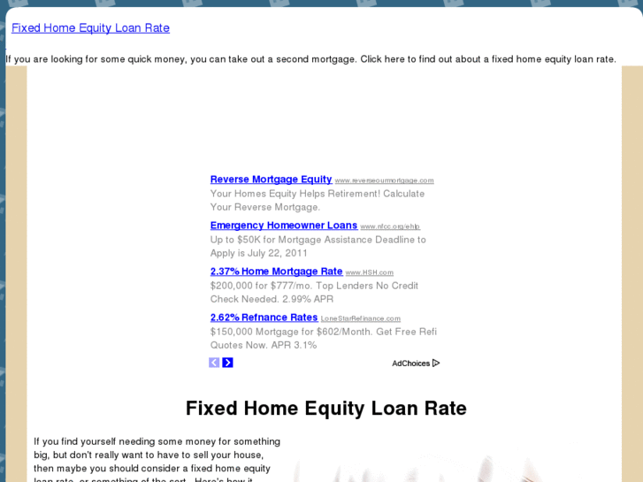 www.fixedhomeequityloanrate.com