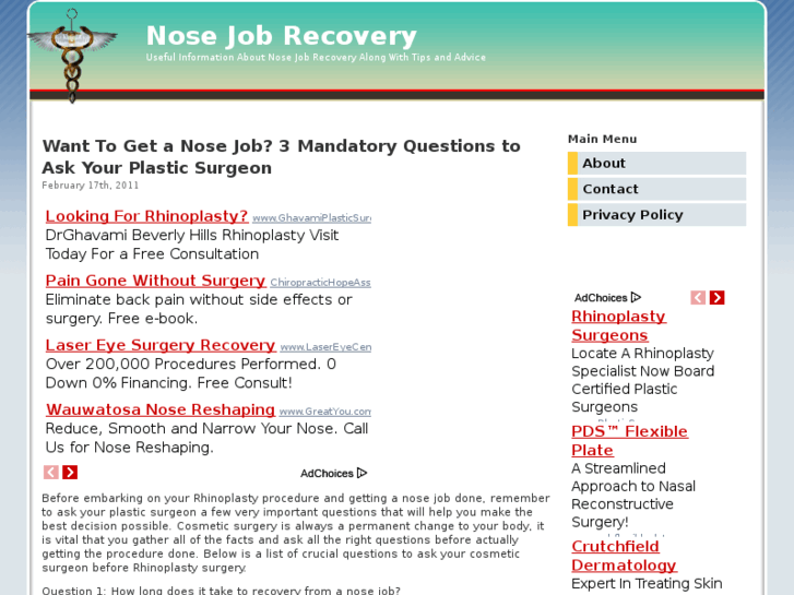 www.nosejobrecovery.com