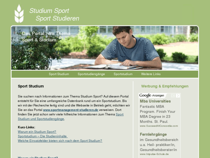 www.studium-sport.de