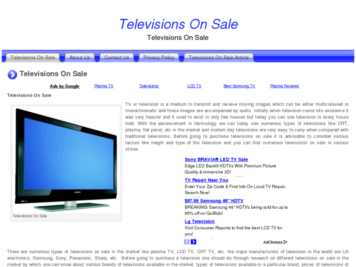 www.televisionsonsale.org