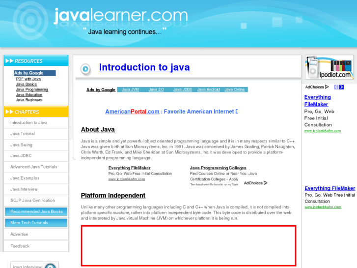 www.javalearner.com