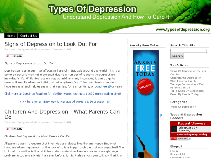 www.typesofdepression.org