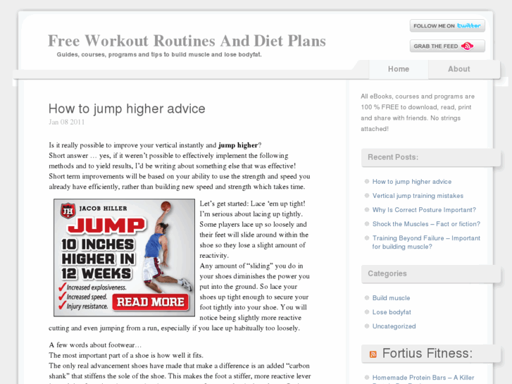 www.freeworkoutroutinesanddietplans.com