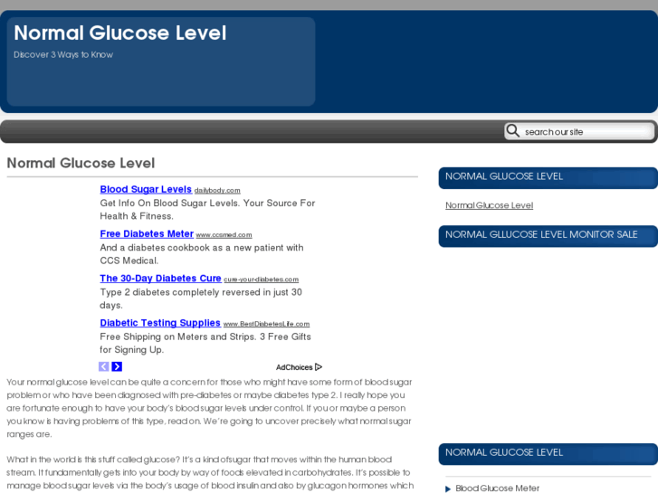 www.normalglucoselevel.net