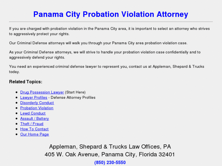 www.panamacityprobationviolationattorney.com