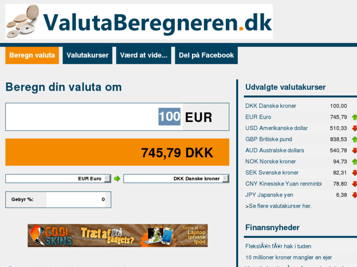 www.valutaberegneren.dk