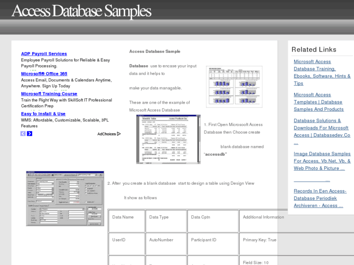 www.accessdatabasesamples.com