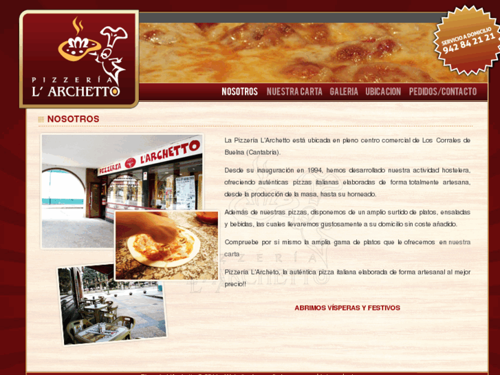 www.pizzerialarchetto.com