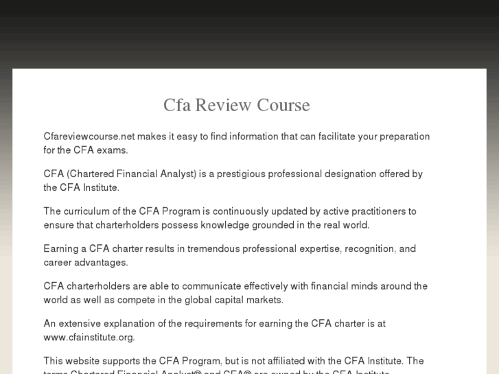 www.cfareviewcourse.net