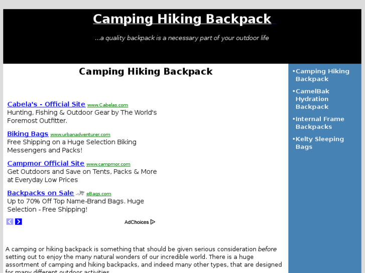 www.campinghikingbackpack.com