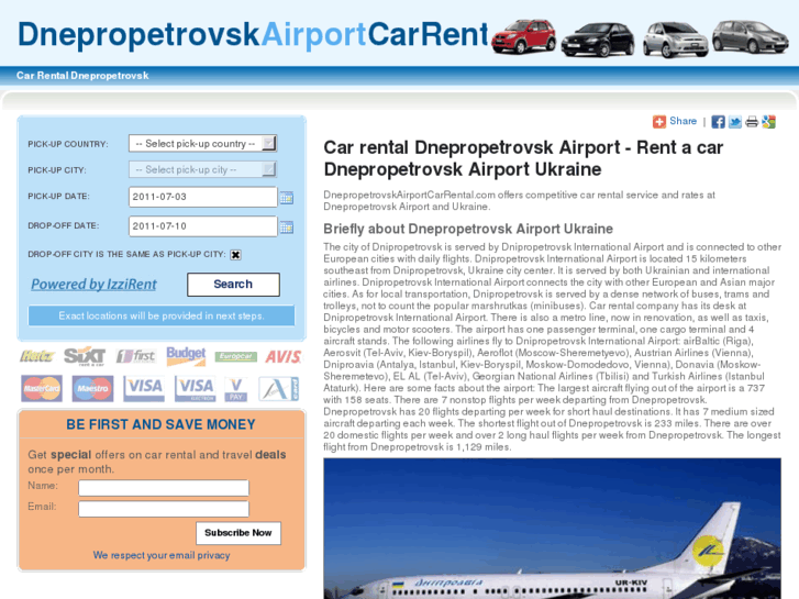 www.dnepropetrovskairportcarrental.com