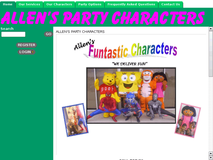 www.allenspartycharacters.com