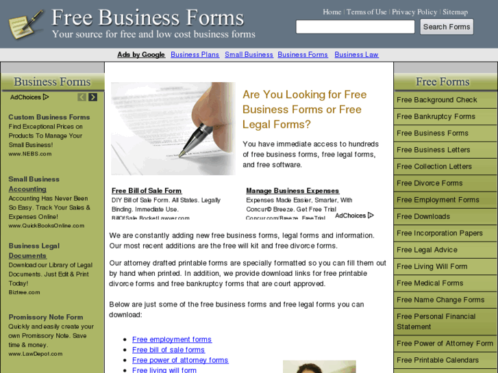 www.freebusinessforms.com