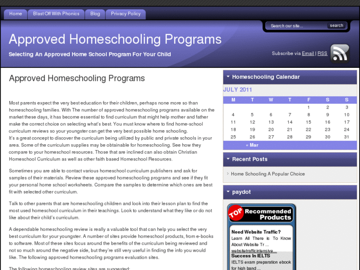 www.approvedhomeschoolingprograms.org